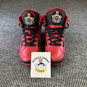 Patrick Ewing Eclipse Sz 7 Mens Athletic Sneaker Basketball Shoe Black Red IOB